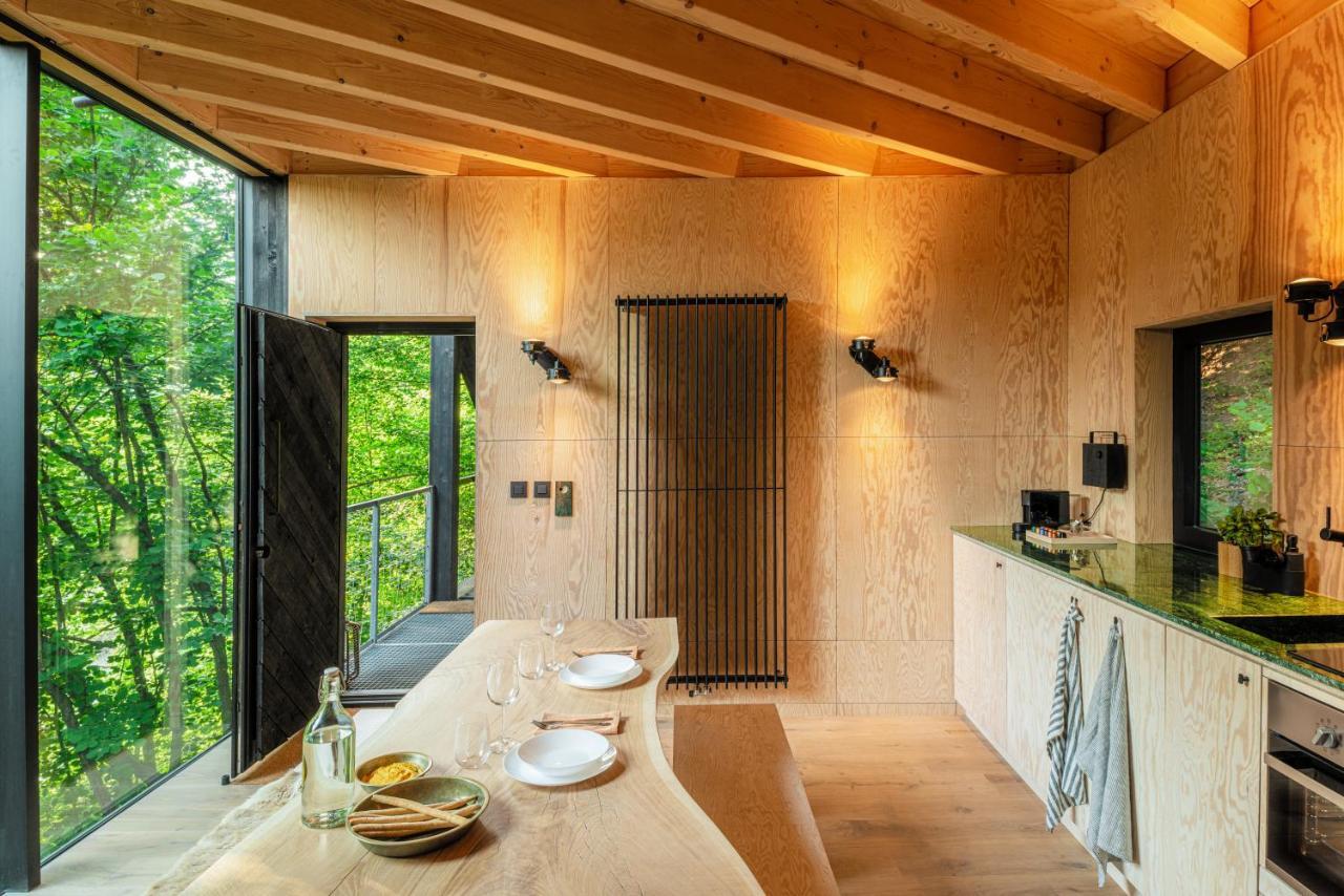 Hutstuf - The Fox & Private Outdoor Spa La-Roche-en-Ardenne Bagian luar foto