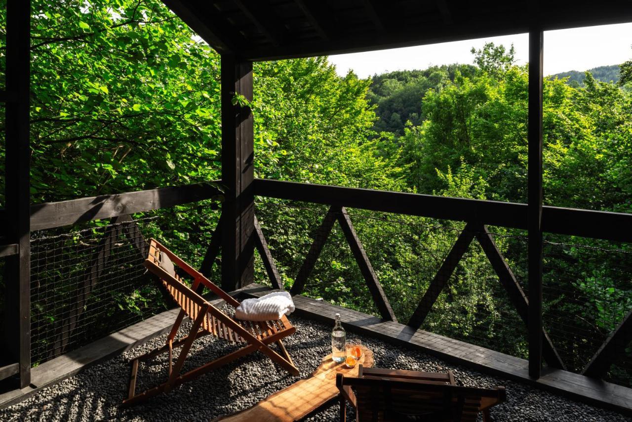 Hutstuf - The Fox & Private Outdoor Spa La-Roche-en-Ardenne Bagian luar foto